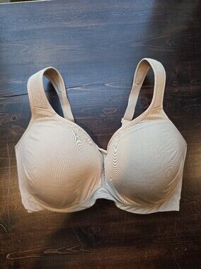 Half Moon Active by Modern Movement Full Coverage Sports Bra Beige - Size 36DD